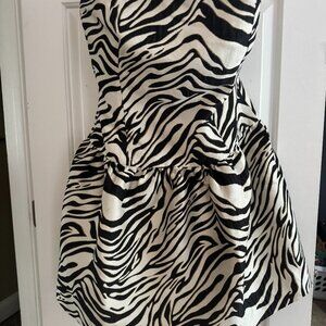 Lily Pulitzer Strapless Zebra Print Dress – Size 14